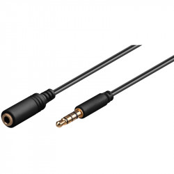 PremiumCord Jack 3.5mm 4 pinový M F 2m