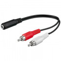 PremiumCord Kabel Jack 3.5mm-2xCINCH F M 20cm
