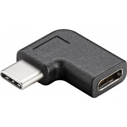PremiumCord USB 3.1 C male - C female zahnutý konektor 90°