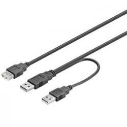 PremiumCord USB 2.0 napájecí Y kabel A M+A M-A F
