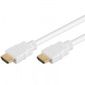 PremiumCord HDMI High Speed + Ethernet kabel,bílý, zlacené konektory, 15m