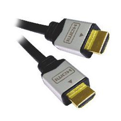 PremiumCord kabel HDMI M M, zlac.a kovové HQ, 2m