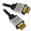 PremiumCord kabel HDMI M M, zlac.a kovové HQ, 3m