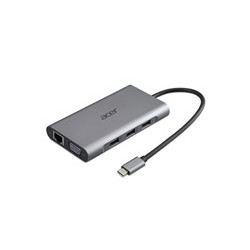 ACER 12v1 Type C dongle: 2 x USB3.2, 2 x USB2.0, 1x SD TF, 2 x HDMI, 1 x PD, 1 x DP, 1 x RJ45, 1 x 3.5 Audio