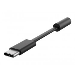 Microsoft Surface Audio Adapter - Adaptér USB-C jack sluchátek - 24 pin USB-C s piny (male) do stereo mini jack se zdířkami (female) - černá