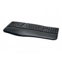Kensington Pro Fit Ergo Wireless Keyboard - Klávesnice - bezdrátový - 2.4 GHz, Bluetooth 4.0 - německá - černá