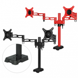 ARCTIC Z2 red - dual monitor arm with USB Hub inte