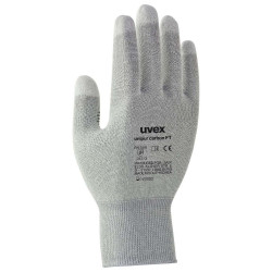 UVEX Rukavice Unipur carbon FT (10ks) vel. 9 citlivé antist. pro přesné práce s elektronickými součástkami prsty pokry