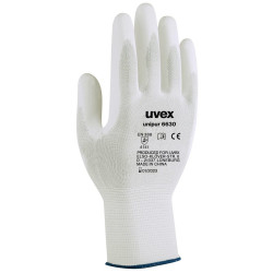 UVEX Rukavice Unipur 6630 vel. 10 přesné práce suché a mírne vlhké prostředí vysoká citlivost bílé