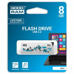 Goodram USB flash disk, USB 2.0, 8GB, UCL2, bílý, UCL2-0080W0R11