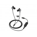 Logitech Zone Wired Earbuds - Náhlavní souprava - špuntová sluchátka - kabelové - 3.5 mm jack - izolace zvuku - grafit - Optimalizováno pro UC