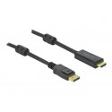 Delock - Kabel adaptéru - DisplayPort s piny (male) zamykací do HDMI s piny (male) - 1 m - trojnásobně stíněný - černá - podporuje 4K, aktivní