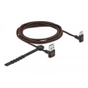 Delock Easy - USB kabel - USB (M) zahnutý nahoru dolů, reverzibilní do USB-C (M) zahnutý nahoru dolů, reverzibilní - 2 m - černá