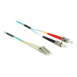 Delock - Síťový kabel - multirežim LC (M) do ST několik režimů (M) - 2 m - 1.8 mm - optické vlákno - 50 125 mikron - OM3 - neobsahuje halogen - vodě - barva