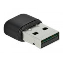 Delock Bluetooth 4.2 and Dualband WLAN ac a b g n 433 Mbps USB Adapter - Síťový adaptér - USB 2.0 - 802.11ac, Bluetooth 4.2 - černá
