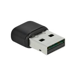 Delock Bluetooth 4.2 and Dualband WLAN ac a b g n 433 Mbps USB Adapter - Síťový adaptér - USB 2.0 - 802.11ac, Bluetooth 4.2 - černá