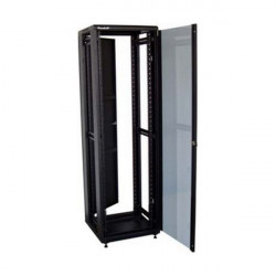 XtendLan 47U 600x800 stojanový, černý, skleněné dveře, plná záda