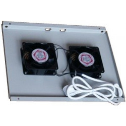 XtendLan Ventilace pro stojanové rozvadeče ECO hloubky 600mm, 2x ventilátor s termostatem