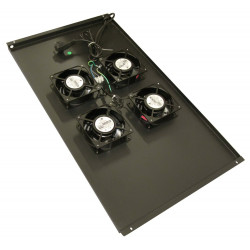 XtendLan Ventilace pro stojanové rozvadeče ECO hloubky 1000mm, 4x ventilátor, černá