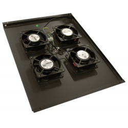 XtendLan Ventilace pro stojanové rozvadeče ECO hloubky 800mm, 4x ventilátor černá