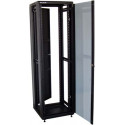 XtendLan 32U 800x800 stojanový, černý, skleněné dveře, plná záda