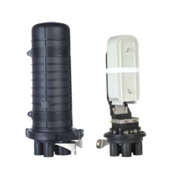XtendLan Vodotěsná optická spojka, zemní zeď stožár, 144 vláken 6x24, 5x prostup, matice, 510x230mm