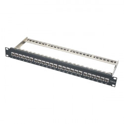 XtendLan Patch panel 19", 24 portů osazený keystone CAT6A, stíněný