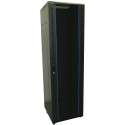 XtendLan 42U 600x800 stojanový, černý, skleněné dveře, plná záda