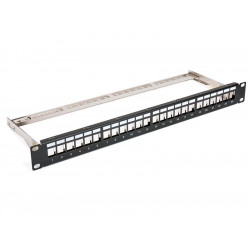 XtendLan Patch panel 19", 16 portů CAT6A, stíněný, bez keystone