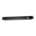 XtendLan 19" 1U rozvodný panel 8x 230V, ČSN