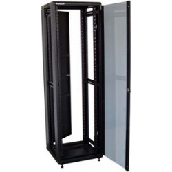 XtendLan 42U 600x600 stojanový, černý, skleněné dveře, plná záda