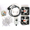 XtendLan Ventilace pro nástěnné rozvaděče, termostat, 2 ventilátory,napáj.kabel, spoj. materiál