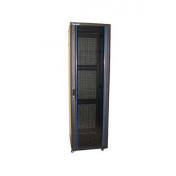 XtendLan 42U 600x600 stojanový, černý, skleněné dveře, perforovaná záda