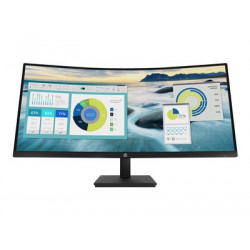 HP P34hc G4 - P-Series - LED monitor - zakřivená - 34" - 3440 x 1440 WQHD @ 60 Hz - VA - 250 cd m2 - 3500:1 - 5 ms - HDMI, DisplayPort, USB-C - reproduktory - černá