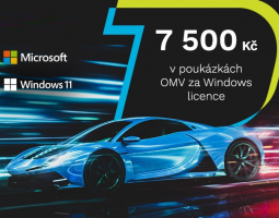 2500,- Kč v OMV poukázkách za Windows 10 Pro nebo Windows 11 Pro OEM