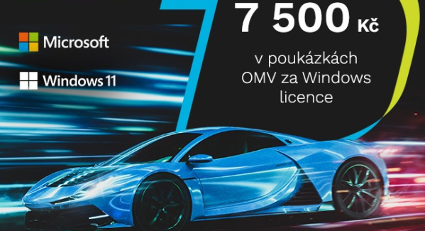 2500,- Kč v OMV poukázkách za Windows 10 Pro nebo Windows 11 Pro OEM