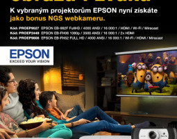 K vybraným projektorům Epson získáte NGS webkameru