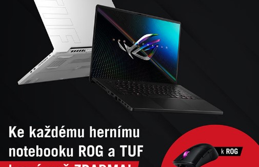 Ke každému hernímu notebooku ROG a TUF herní myš zdarma