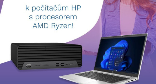 500 Kč k pročítačům HP s procesorem AMD Ryzen