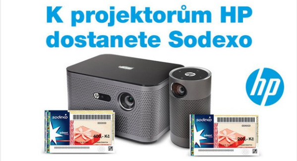 K projektorům HP získáte Sodexo