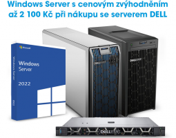 Windows Server s cenovým zvýhodněním až 2 100 Kč při nákupu se serverem DELL
