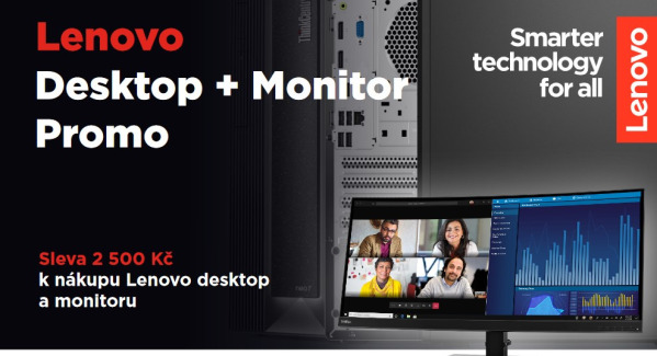 Nyní k počítačům LENOVO monitor se slevou 2.500 Kč