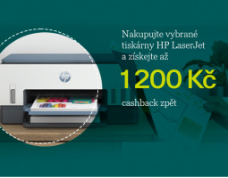 Cashback až 1200 Kč na vybrané tiskárny HP LaserJet