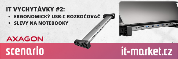 Zajímavé IT vychytávky #2: skvělý a ergonomický USB-C rozbočovač od Axagonu