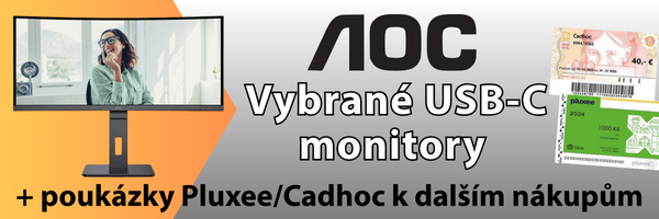 AOC monitory s USB-C + 1.000 Kč poukázka na Vaše nákupy