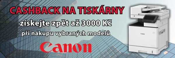 Canon CASHBACK až 3.000 Kč na tiskárny