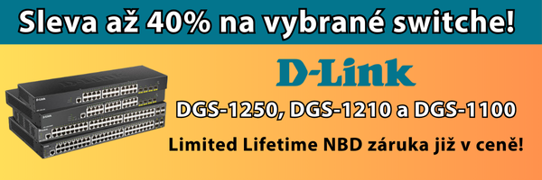 Sleva až 40% na vybrané switche D-Link
