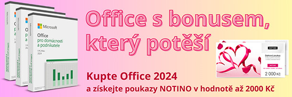 Microsoft Office 2024 + 2.000 Kč poukazy NOTINO