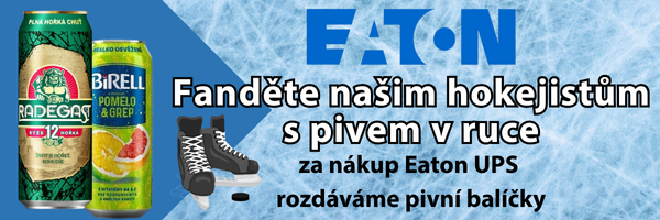 Fanděte našim hokejistům s Eatonem a s pivem v ruce