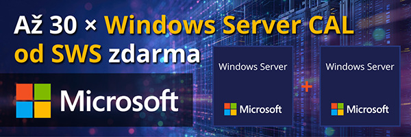Až 30× Windows Server CAL od SWS zdarma